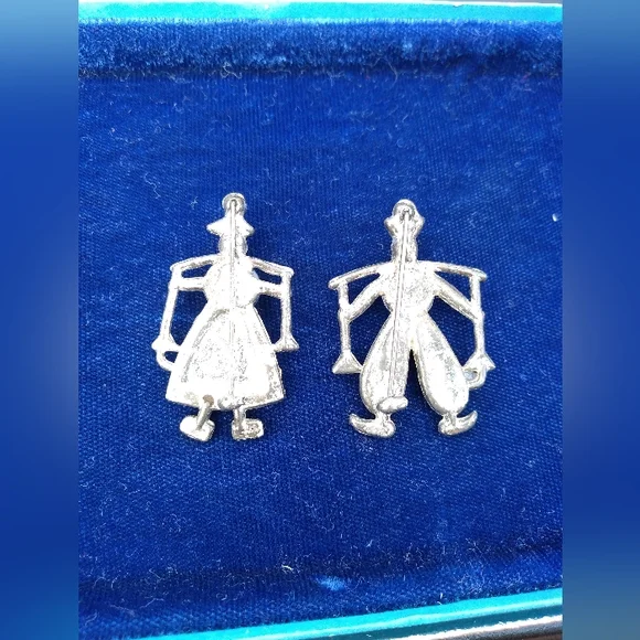 Vintage Pair of Silver Girl & Boy Brooches, Dujay Design, Milkmaid, Jack… - Picture 2 of 7